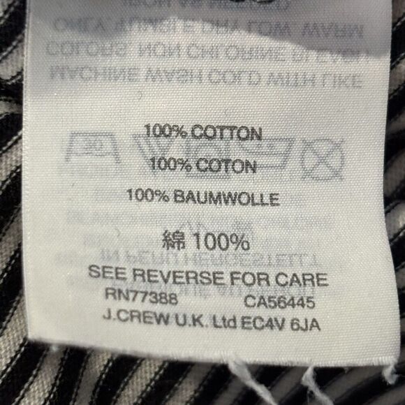 Madewell Knot-Front Tie Black White Stripe Short Sleeve Cotton Women's Tee Small - Picture 3 of 12